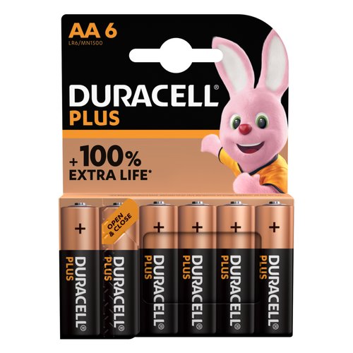 PILA STILO AA6 DURACELL PLUS CONFEZIONE DA 6 PZ.