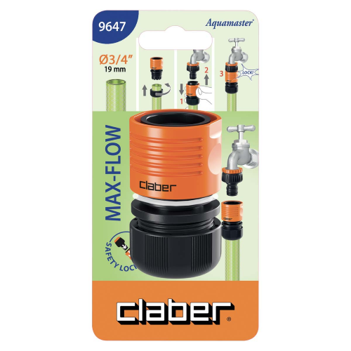 RACCORDO RAPIDO MAX FLOW DA 3/4 19 MM CLABER
