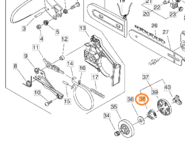 MOLLA FRIZIONE PER MOTOSEGA 280 TCS SHINDAIWA