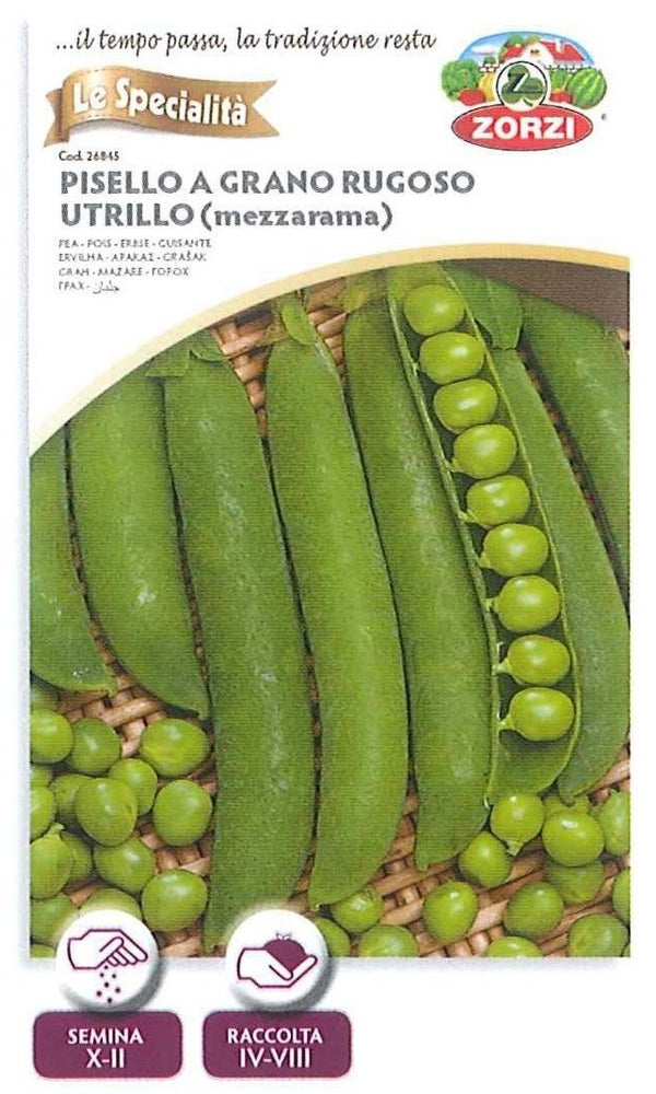 Pisello utrillo(mezza rama a grano rugoso) da 250 grammi zorzi