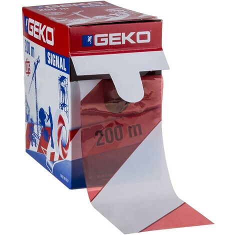 NASTRO SEGNALETICO ROSSO E BIANCO GEKO 200 METRI