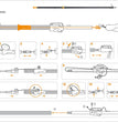 Kit ricambio asta impugnatura e fettuccia per forbice UPX86 Fiskars