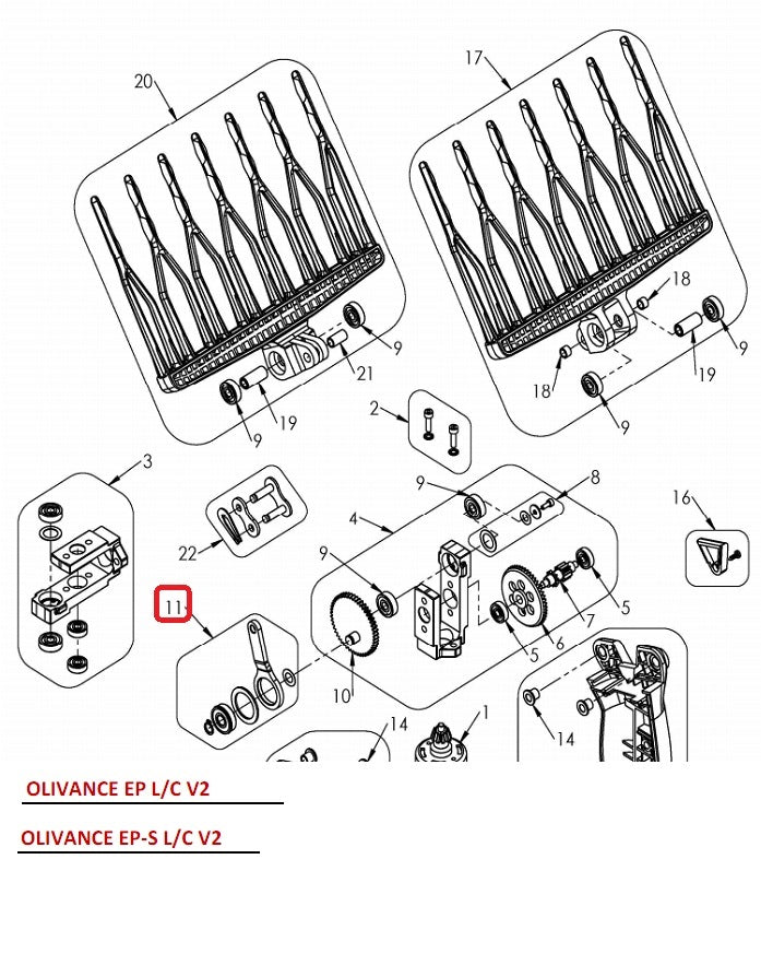 Set biella ricambio Olivance Evo Castellari