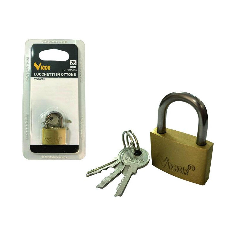 LUCCHETTI OTTONE MODELLO SLIM 40 MM VIGOR