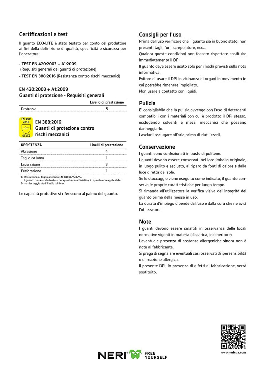 Informazioni d'uso