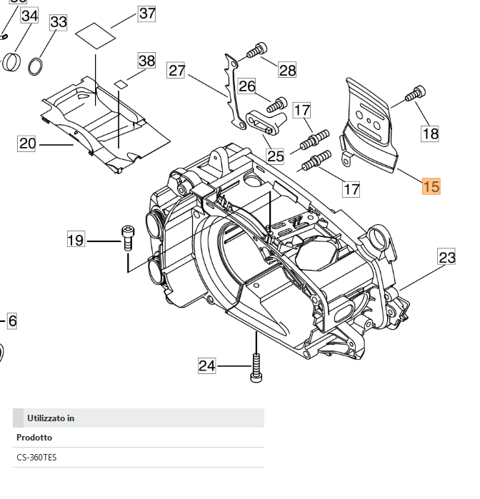 LAMELLA SALVACATENA LAMIERINO PER 360 TS SHINDAIWA
