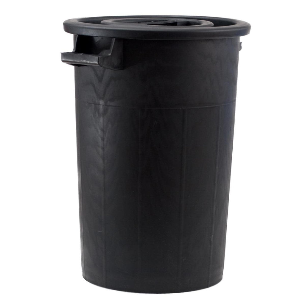 BIDONE PER RIFIUTI NERO LT.75 CON COPERCHIO CM.44X63H MAURER
