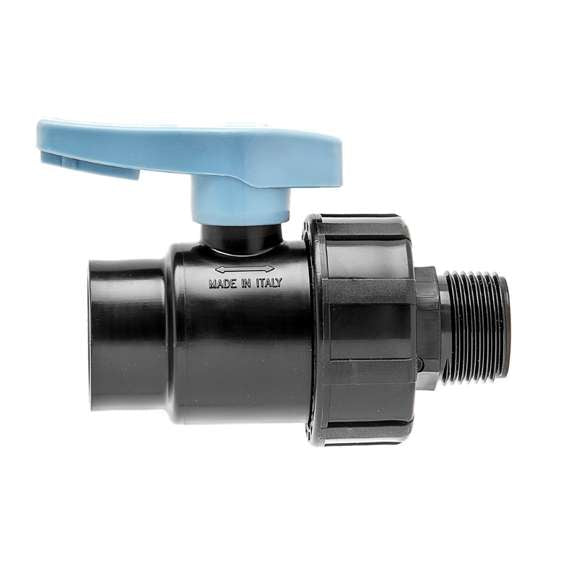 SARACINESCA PVC GRIGIO DA 1" MASCHIO /FEMMINA