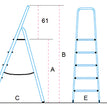 SCALA MARTINA A 3 GRADINI 2+1 150 KG. CANNAROZZI A LIBRO