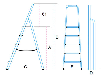 SCALA MARTINA A 3 GRADINI 2+1 150 KG. CANNAROZZI A LIBRO