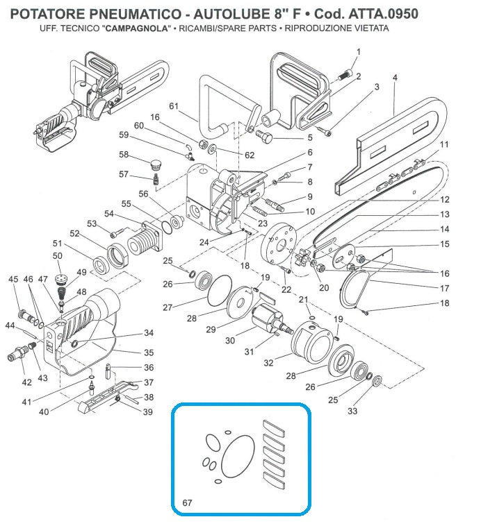Alette ricambio  motosega Autolube Campagnola
