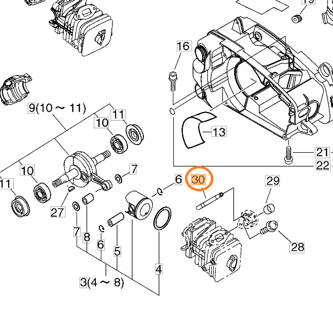 TUBETTO IMPULSO PER MOTOSEGA TIPO 320 S SHINDAIWA