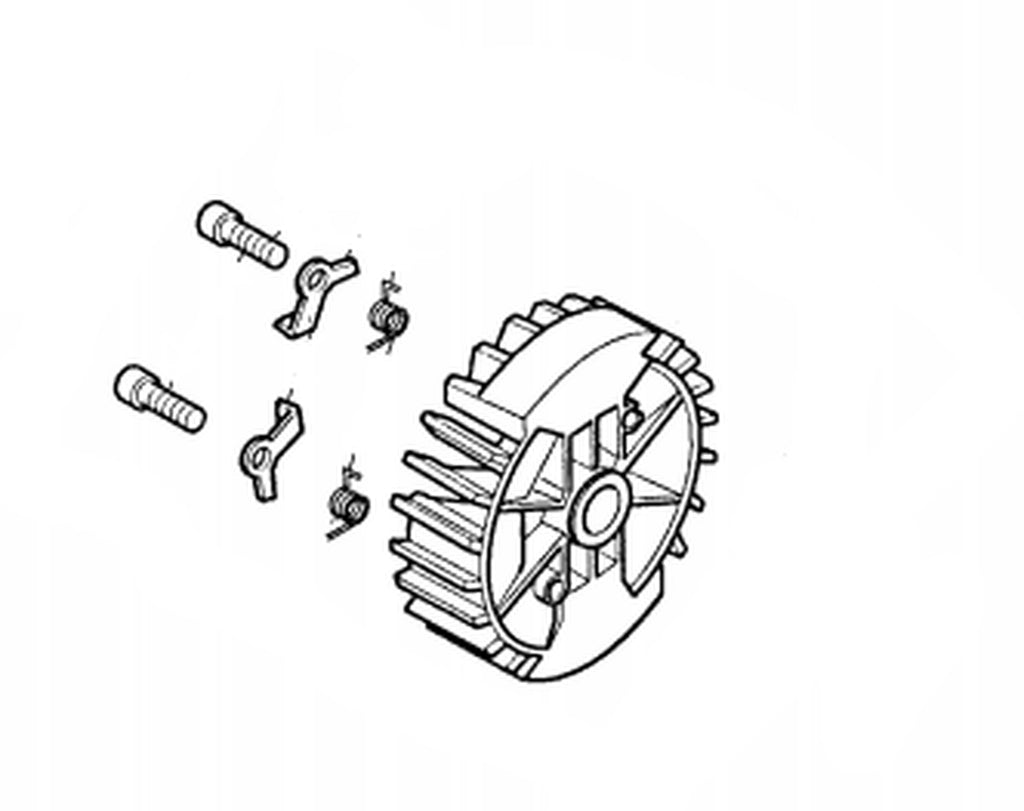Volano D.105 completo motosega GS520-952-947-941CX-GS410CX Oleomac