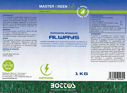 CONCIME FERTILIZZANTE ALWAYS PRATO MASTER GREEN LIF DA KG.1 BOTTOS