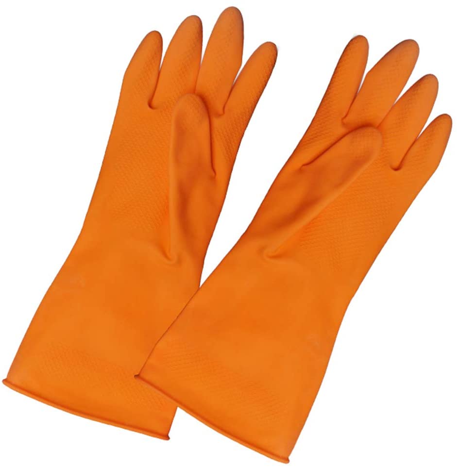 GUANTI IN PLASTICA ARANZIONI TIPO DONNA