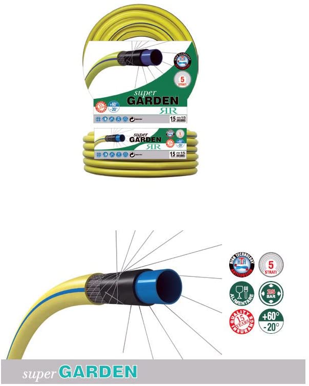 ROTOLO TUBO RETINATO SUPER GARDEN DIAMETRO 15 METRI 50
