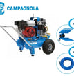 MOTOCOMPRESSORE KIT MARCA CAMPAGNOLA TIPO MC 550 MOTORE HONDA CON 2 ABBACCHIATORI TUONO E TUBI