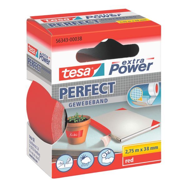 NASTRO TESA EXTRA POWER PERFECT ROSSO 2.75X38 MM