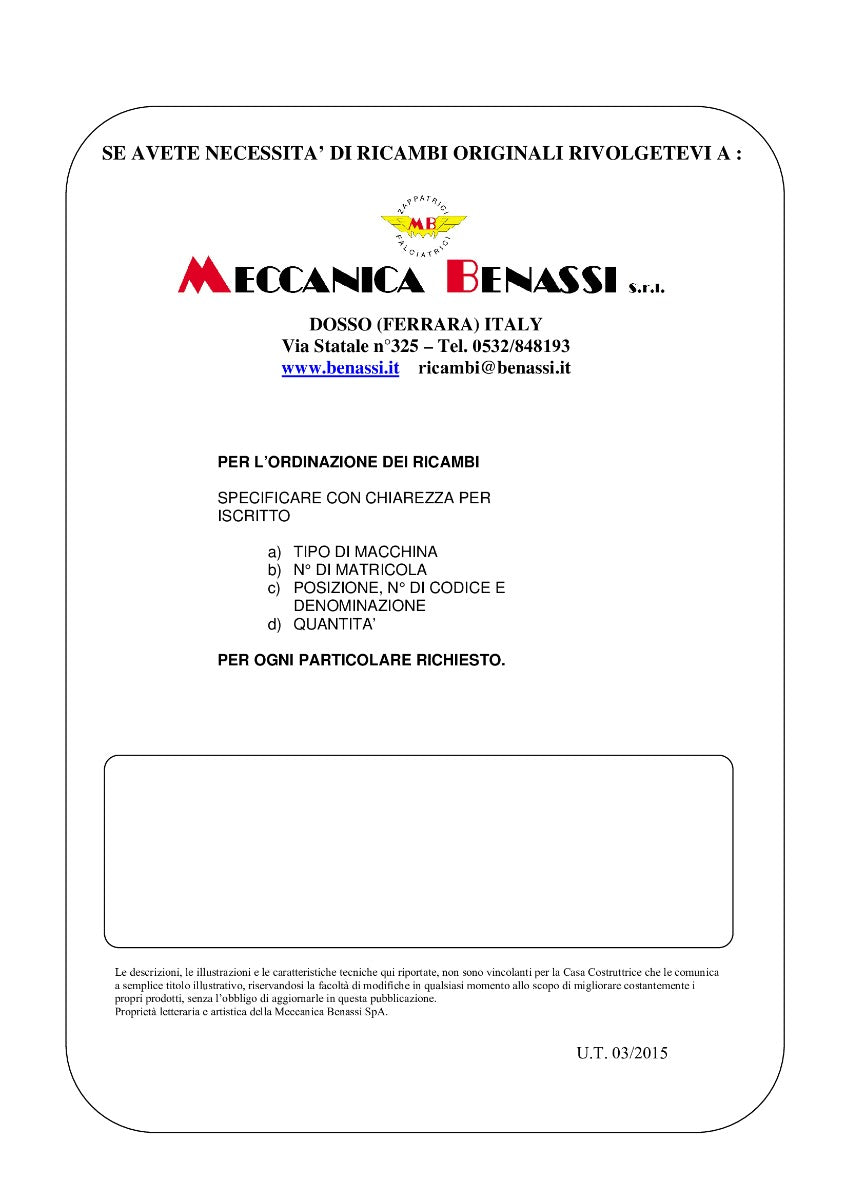 MOTOZAPPA A SCOPPIO MARCA MECCANICA BENASSI RL 426 DIESEL kama