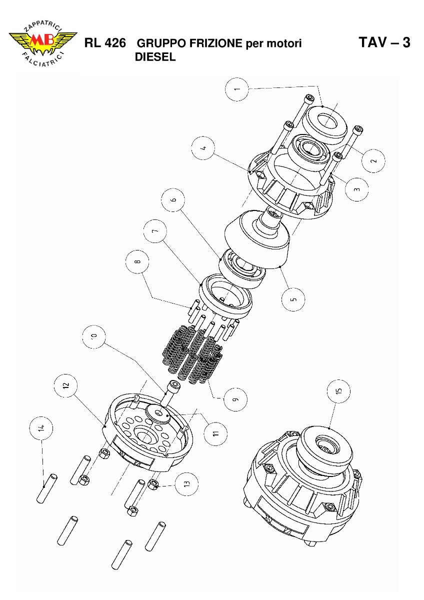 MOTOZAPPA A SCOPPIO MARCA MECCANICA BENASSI RL 426 DIESEL kama