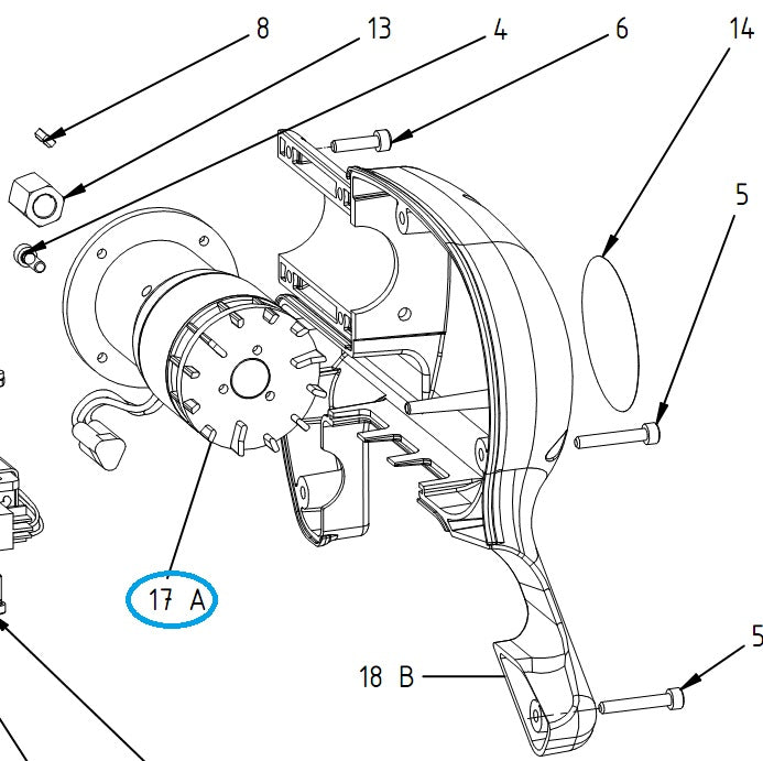 Motoriduttore completo più giunto esagonale pettine Alice 1" SERIE Campagnola