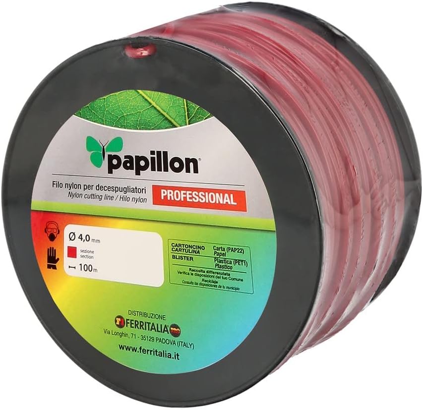 FILO DECESPUGLIATORE DIAMETRO 4 MM TONDO 100 MT. PAPILLON