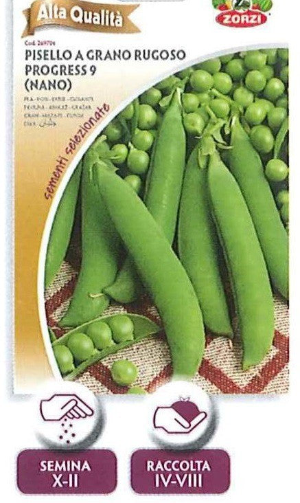 PISELLO A GRANO RUGOSO PROGRESS N.9(NANO) ZORZI DA 500 GRAMMI