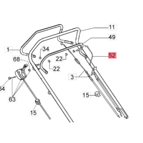 FILO FRENO RICAMBIO PER RASAPRATO OLEOMAC G48PK-TK-G53TK