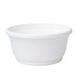VASO UNICA CIOTOLA 25 CM. 24.9X12H LT.3.8 BIANCO +SOTTOVASO PLASTECNIC