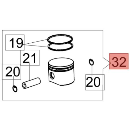 kit pistone completo per SPARTA 381 BC 350S OLEOMAC