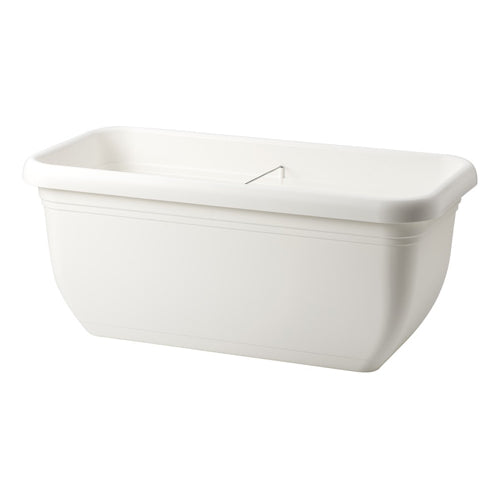 VASO UNICA CASSETTA CM.40 BIANCO  PLASTICA PLASTECNIC