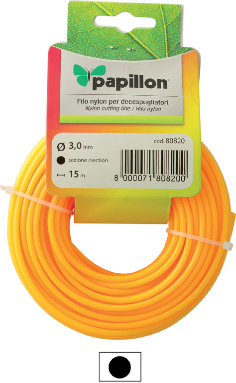 FILO NYLON DECESPUGLIATORE TONDO 1.6 X 15 MT. PAPILLON