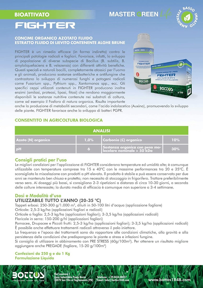 Concime granulare mg life FIGHTER da 250 gr. Bottos
