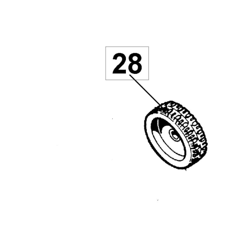 RUOTA ANTERIORE RICAMBIO PER RASAERBA K35/40 OLEOMAC