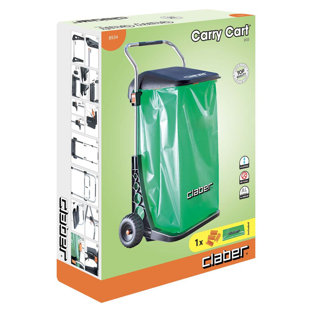 CARRELLO RACCOGLITUTTO CON SACCO CARRY CART ECO CLABER