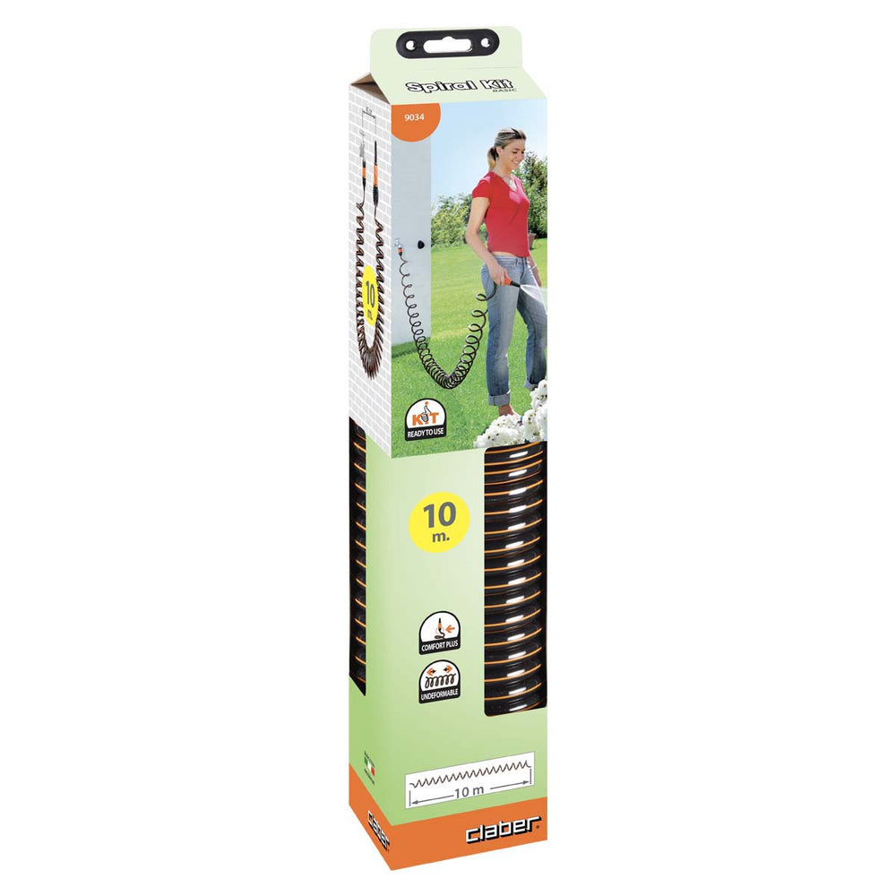 TUBO A SPIRALE KIT BASIC CON RACCORDI E LANCIA 10 MT.CLABER
