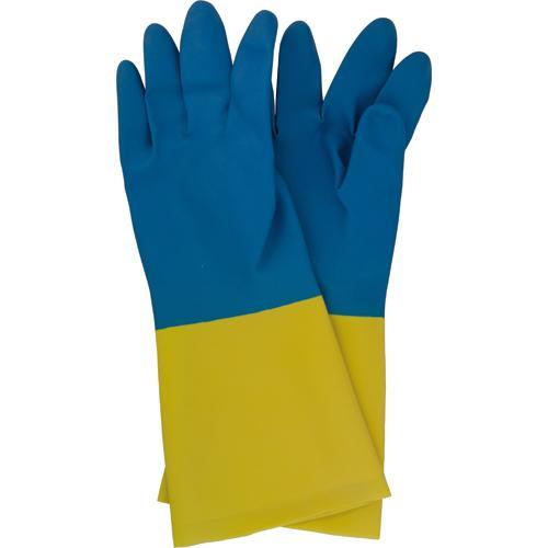 GUANTI LAVORO LATTICE NEOPRENE TG.8 MAURER GIALLO/BLU