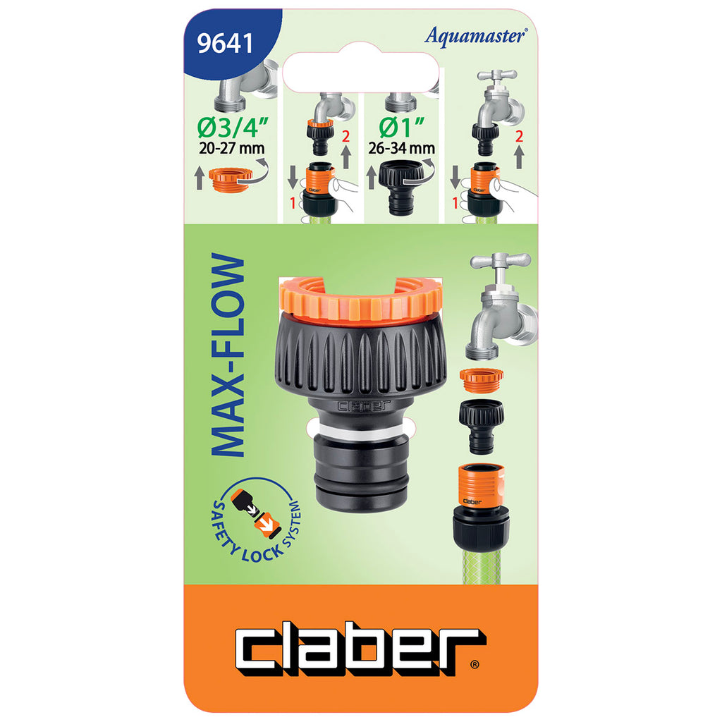PRESA RUBINETTO CLABER MAX-FLOW 1"/3/4"