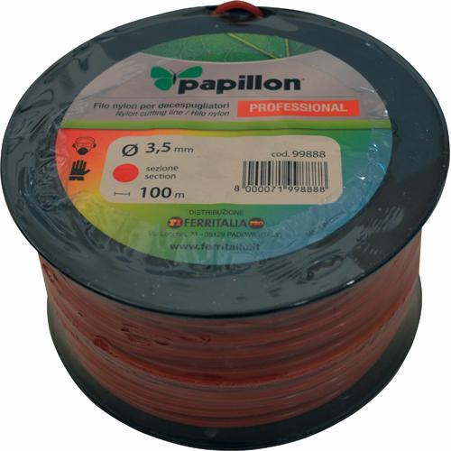 FILO NYLON DECESPUGLIATORE TONDO 3.5MM 100 MT. PAPILLON