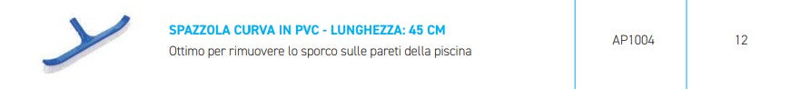 SPAZZOLA CURVA IN PVC LUNGHEZZA 45 CM
