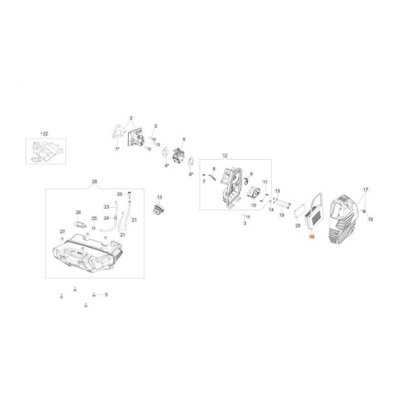 FILTRO ARIA IN CARTA PER DECESPUGLIATORE 754/540/ST MASTER OLEOMAC