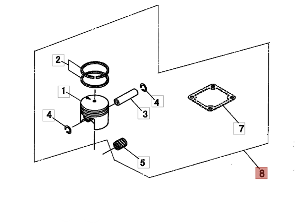 PISTONE KIT CON GUARNIZIONE PER 488/490 SHINDAIWA