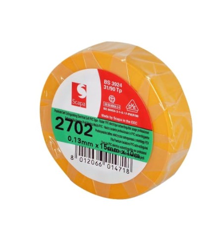 NASTRO ISOLANTE SCAPA GIALLO MM.15X10 MT.