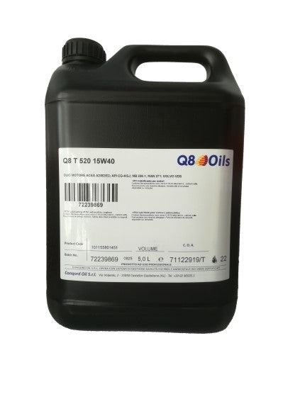 Olio motore Q8 T 520 15W40 da lt.5