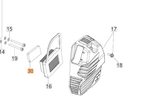 FILTRO ARIA IN SPUGNA PER DECESPUGLIATORE 754/540ST MASTER OLEOMAC