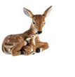 BAMBI CON CUCCIOLO CM.28 IN VETRORESINA ANTICO MESTIERE
