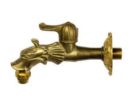 RUBINETTO A SFERA OTTONE DRAGONE C/LEVA OTTONE 1/2 PAPILLON