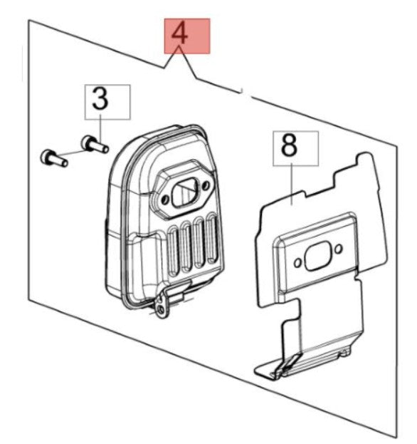 MARMITTA COMPLETA RICAMBIO DECESPUGLIATORE SPARTA 441 OLEOMAC