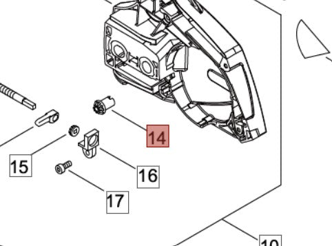 INGRANAGGIO TENDICATENA PER MOTOSEGA 451S/493/601SX SHINDAIWA ECHO
