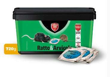 ESCA RODENTICIDA IN PASTA CON 72 ESCHE RATTO E ARVICOLE 720 gr BAYER